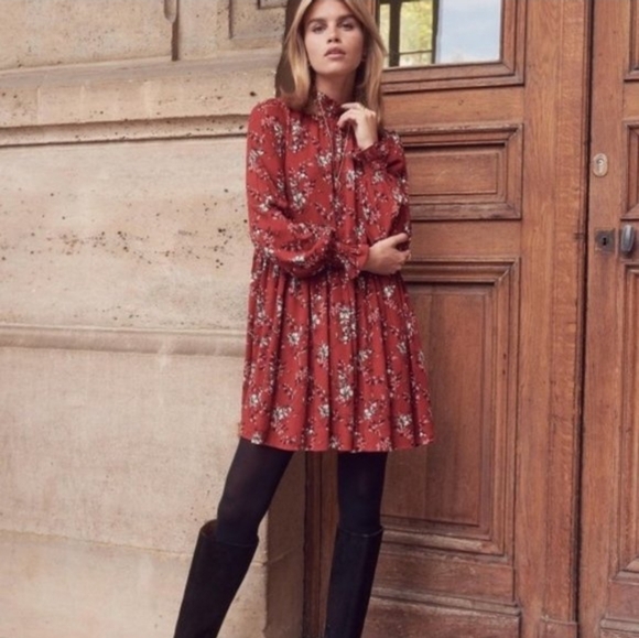 Sezane Dresses & Skirts - Sezane Olivia folk tomette print dress Size 38